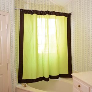Shower Curtain  Green & Brown Multi Colored